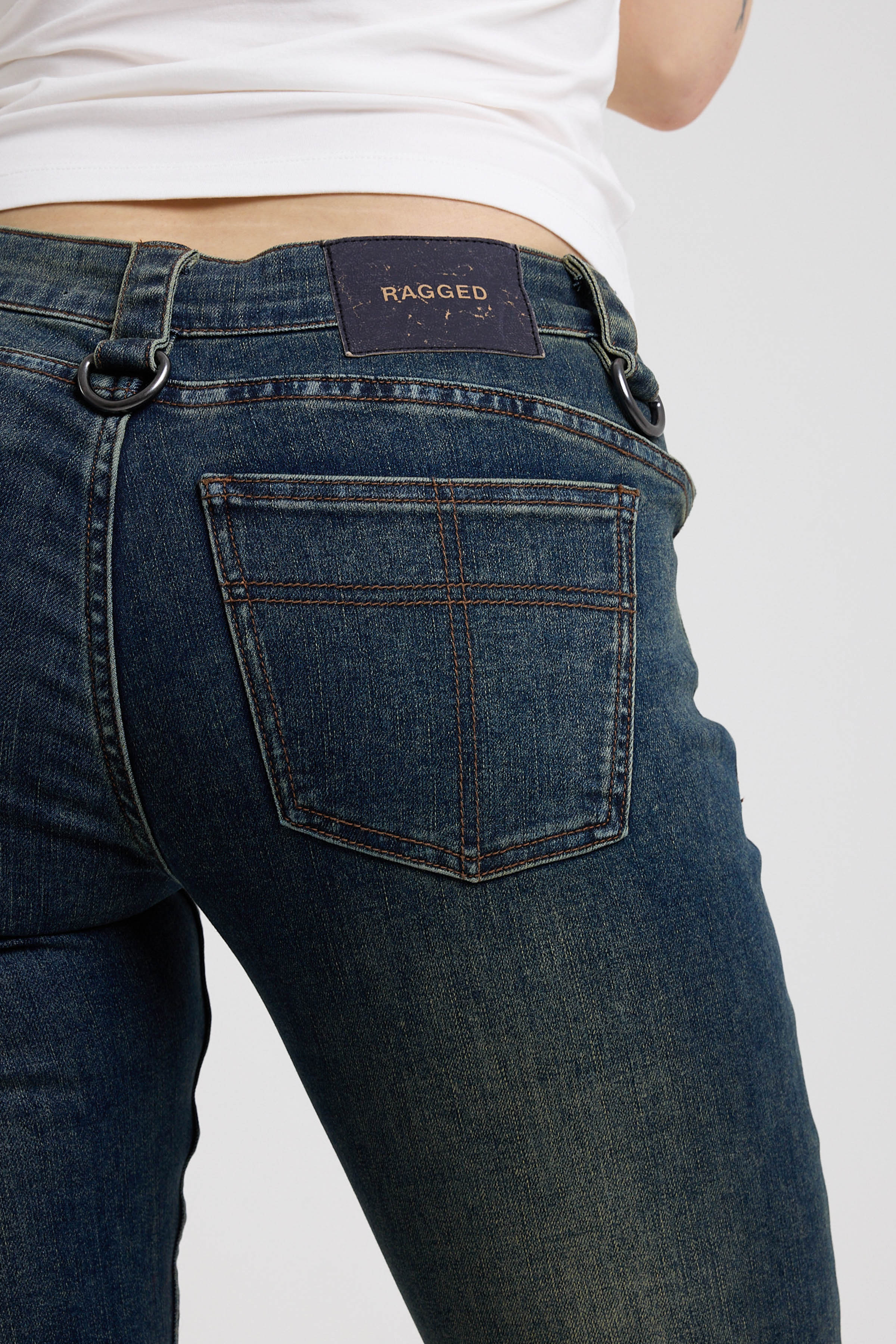 Fling Dark Wash Low Rise Flare Jeans - Image 7